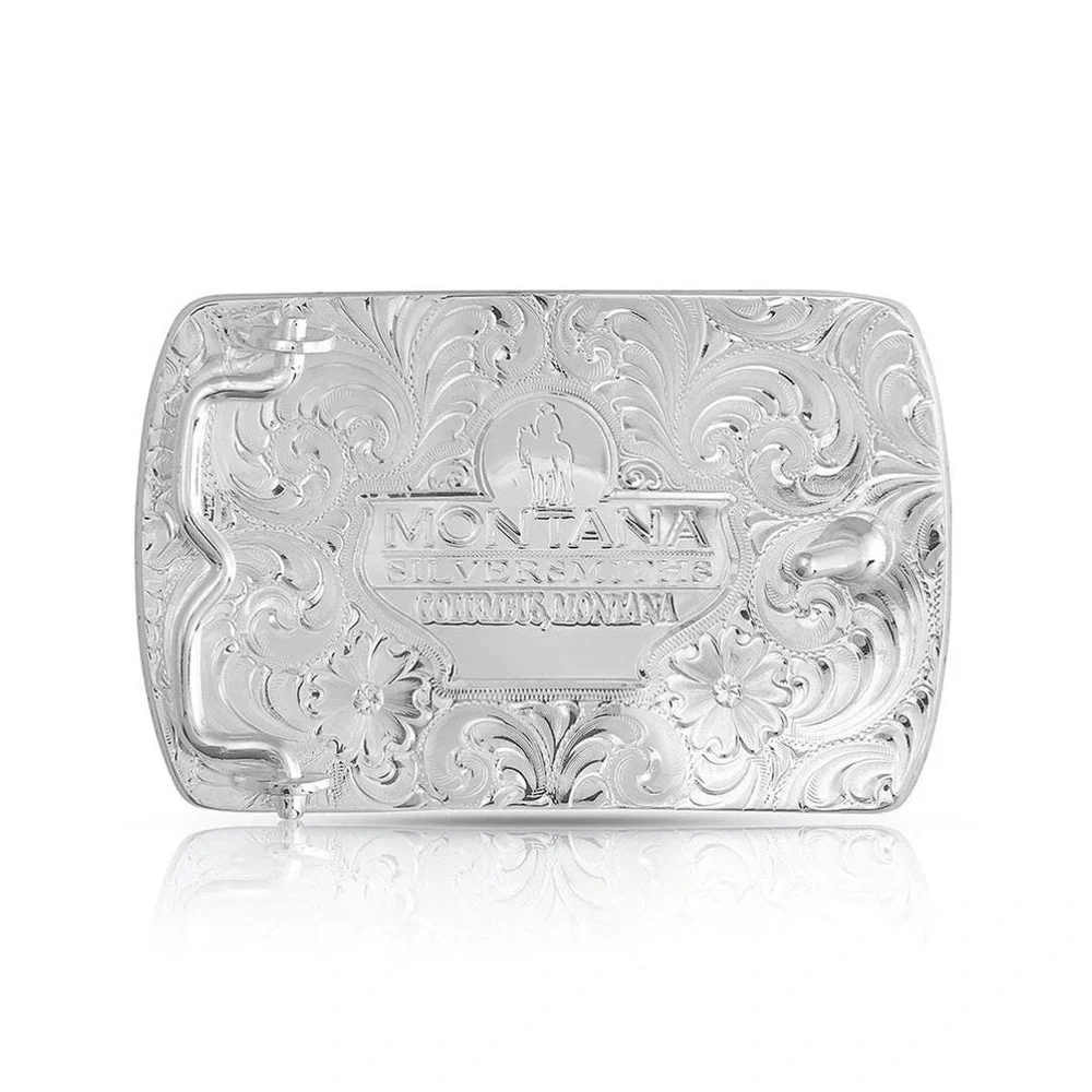 Montana Silversmiths‎ Fine Silver Champion Bull Rider Buckle Retail $130 ~ NEW